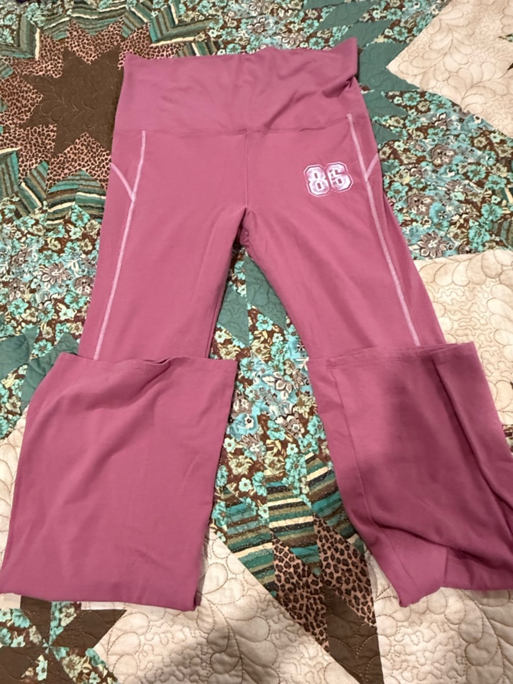 Victoria's Secret PINK flare leggings in rose 86 size L regular